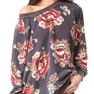 Free People Oversized floral sweatshirt